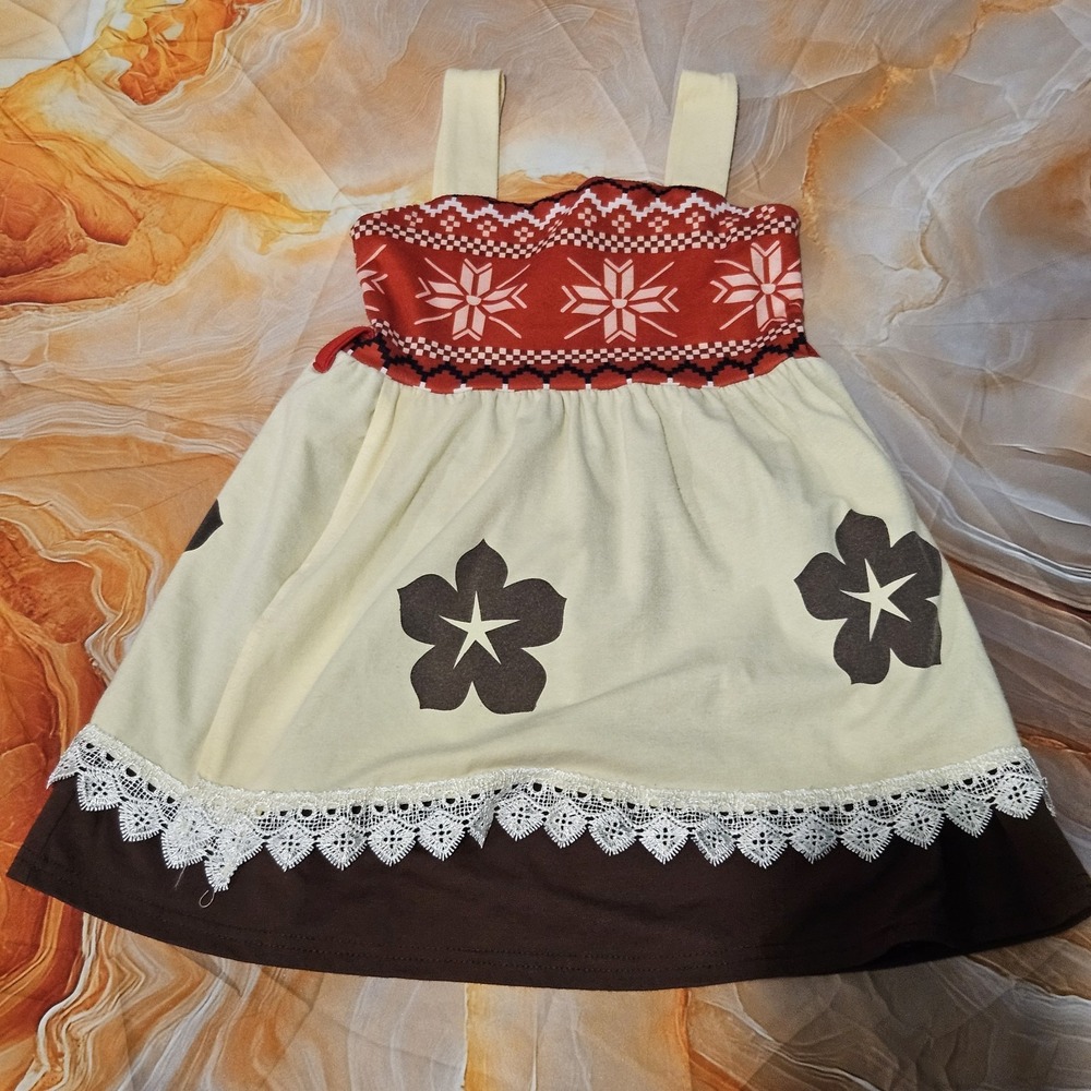 Lilytots Moana Inspired Girls 4T Dress Size 100 Polynesian Princess Costume